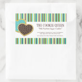 Etiketten für dekorative Backwaren Rechteckiger Aufkleber (Tasche)