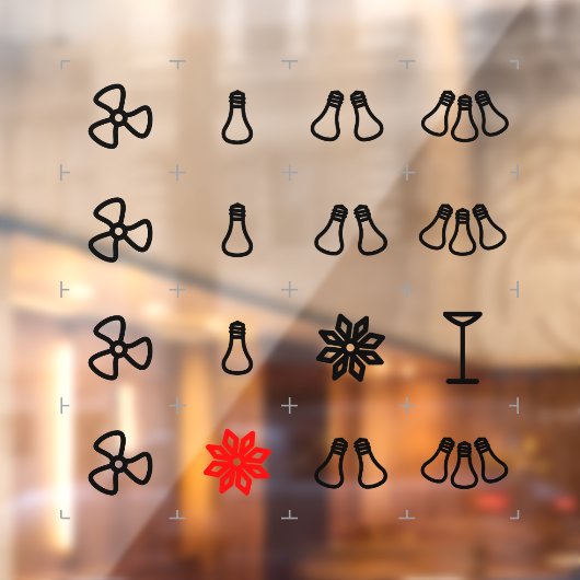 Etiketten für den Gastgewerbe für Schalter Fensteraufkleber (Blatt 2)