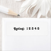 Etiketten für die Bewertung von Rezepten (Insitu)