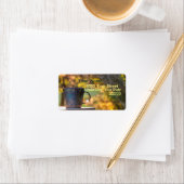 Etiketten für die Kaffeeadresse am Vormittag Adressaufkleber (Insitu)