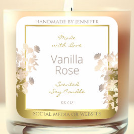 Etiketten für die Produktverpackung in Weiß- und G Quadratischer Aufkleber