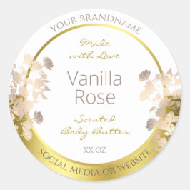 Etiketten für die Produktverpackung in Weiß- und G Runder Aufkleber