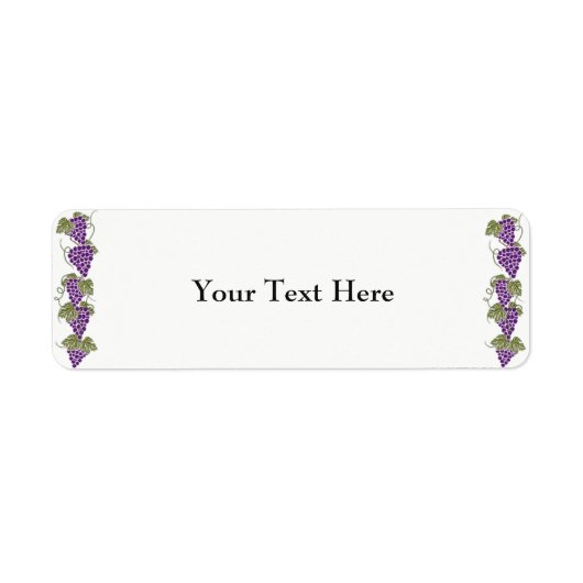 Etiketten für die Traubenanschrift (Vorne)