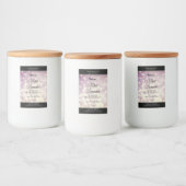 Etiketten für elegante Lila Glitzer-Produktverpack (Flaschen)