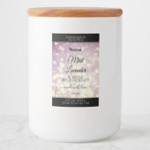 Etiketten für elegante Lila Glitzer-Produktverpack (Vorderseite)