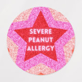 Etiketten für Erdnussallergie (Design 1)