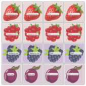 Etiketten für gemischte Fruchtmarmelade, individue (Vorderseite)