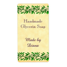 Etiketten für gezüchtete Olive Leaf Garland