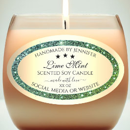 Etiketten für Gold-Produktverpackungen Aquamariner Ovaler Aufkleber