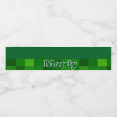 Etiketten für grüne Wasserflaschen (Einzelnes Label)