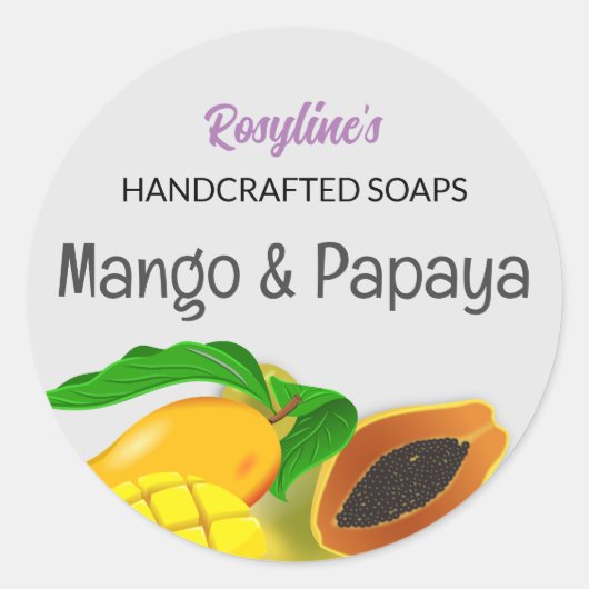 Etiketten für hausgemachte Seifenaufkleber Runder Aufkleber (Vorderseite)