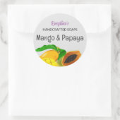 Etiketten für hausgemachte Seifenaufkleber Runder Aufkleber (Tasche)