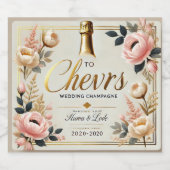 Etiketten für Hochzeitssekt-Flaschen (4" x 3,5") (Einzelnes Label)