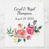 Etiketten für Hochzeitswein oder Getränke (Einzelnes Label)