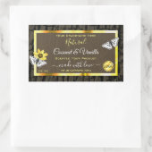 Etiketten für Holzkörner, dunkelbraune Gold-Produk Rechteckiger Aufkleber (Tasche)