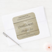 Etiketten für Holzkörner, Etiketten und Etiketten Quadratischer Aufkleber (Umschlag)