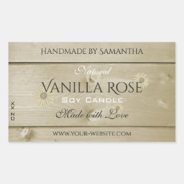 Etiketten für Holzkörner, Etiketten und Etiketten  Rechteckiger Aufkleber