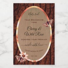 Etiketten für Holzkörner und Baumrinde Butterfetts