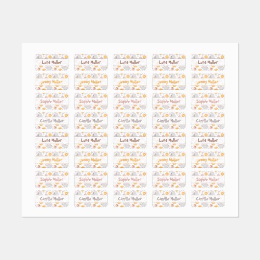 ETIKETTEN FÜR KINDER Thema (Blatt)