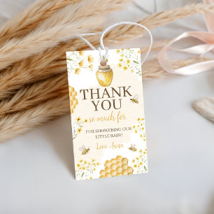 Etiketten für kleine Honig-Baby-Duschgeschenke Geschenkanhänger