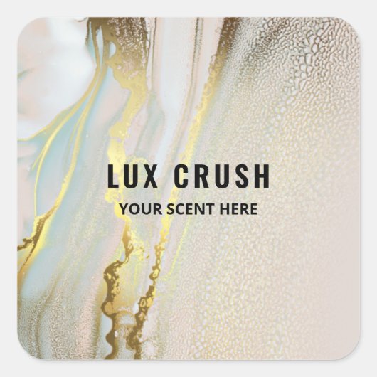 Etiketten für lush Alcohol Tinte Body Butter Quadratischer Aufkleber (Vorderseite)