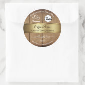 Etiketten für Naturholzkörner Gold-Decoder-Logo Runder Aufkleber (Tasche)