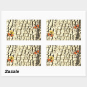 Etiketten für natürliche Braunholz-Körner-Baumrind Rechteckiger Aufkleber (Blatt)