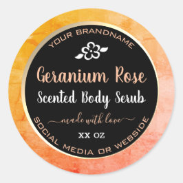 Etiketten für niedliche Produktverpackungen Orange Runder Aufkleber