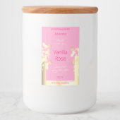 Etiketten für niedliche, rosa und goldfarbene Blum (Vorderseite)