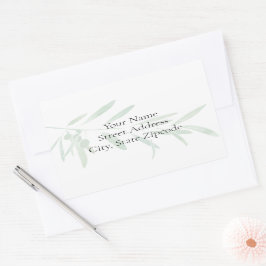 Etiketten für Olive-Branchen Rechteckiger Aufkleber