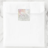 Etiketten für Pastell-Glitzer Quadratischer Aufkleber (Tasche)