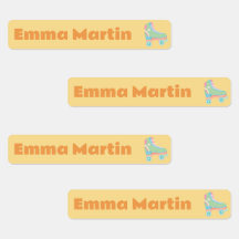 Etiketten für Pens - Roller Disco Gelb