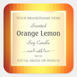 Etiketten für Produktverpackungen Gold Effekt Oran Quadratischer Aufkleber