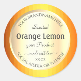 Etiketten für Produktverpackungen Gold Effekt Oran Runder Aufkleber