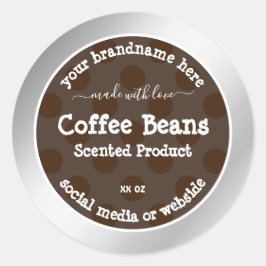 Etiketten für Produktverpackungen Silver Frame Bra Runder Aufkleber