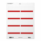 Etiketten für Red Stripes (Vorne)