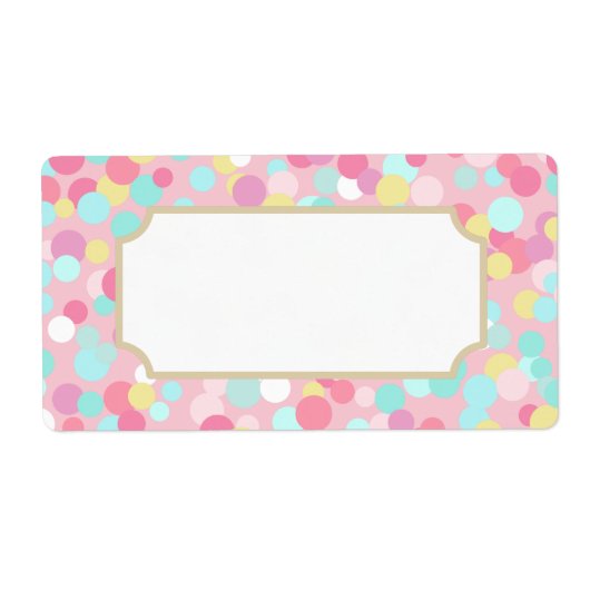 Etiketten für rosa Süßwaren (Vorne)