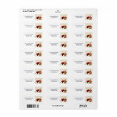 ETIKETTEN FÜR ROTE WAGON-DRUCKBARE ADRESSE (Vorne)