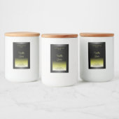 Etiketten für schwarz-gelbe Produktverpackungen We (Flaschen)