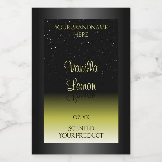 Etiketten für schwarz-gelbe Produktverpackungen We (Einzelnes Label)