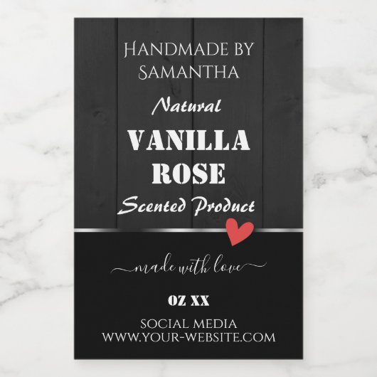 Etiketten für Schwarz-holz-Körner-Produktverpackun (Einzelnes Label)