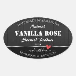 Etiketten für Schwarz-holz-Körner-Produktverpackun Ovaler Aufkleber