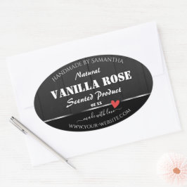 Etiketten für Schwarz-holz-Körner-Produktverpackun Ovaler Aufkleber