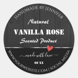 Etiketten für Schwarz-holz-Körner-Produktverpackun Runder Aufkleber