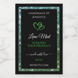 Etiketten für Schwarze Produktverpackungen Aquamar