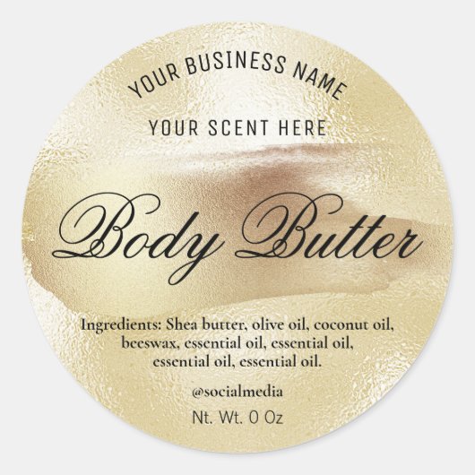 Etiketten für Tinten und Folien in Goldformat Runder Aufkleber (Vorderseite)