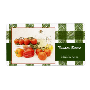 Etiketten für Tomatensauce