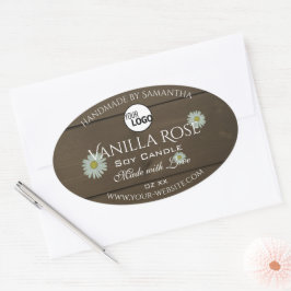 Etiketten für Verpackungen von Holzkörnern Ovaler Aufkleber