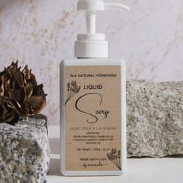 Etiketten für vertikale, hausgemachte Flüssigkeits