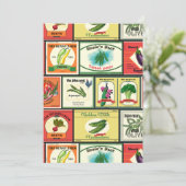 Etiketten für Vintage Konserven von Gemüse (Stehend Vorderseite)